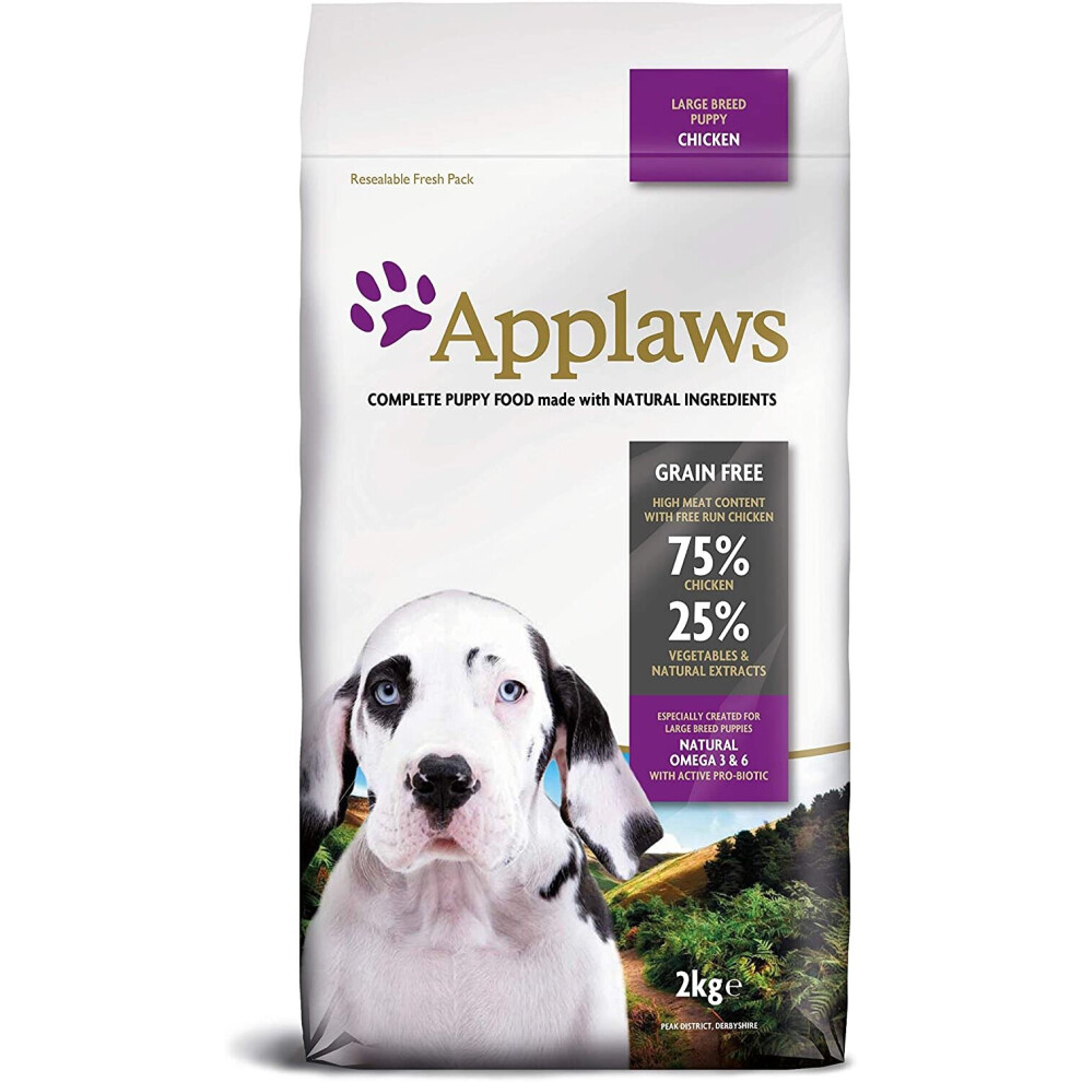 Applaws Natural, Complete Dog Dry 2kg Large Breed Puppy Chicken