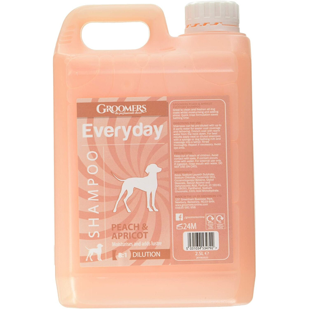 Groomers Peach & Apricot professional Dog Shampoo 2.5L