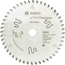 Lâmina de serra circular - BOSCH - Top Precision Best for Wood - 165mm - 48 dentes - 1,8mm