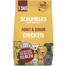 Scrumbles Natural Dry Dog Food, Gluten Free Recipe With Fresh Chicken, For Adults And Senior Breeds, 7.5Kg Bag