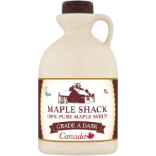 Maple Shack Pure Canadian Maple Syrup, Grade A Dark, 1 Litre