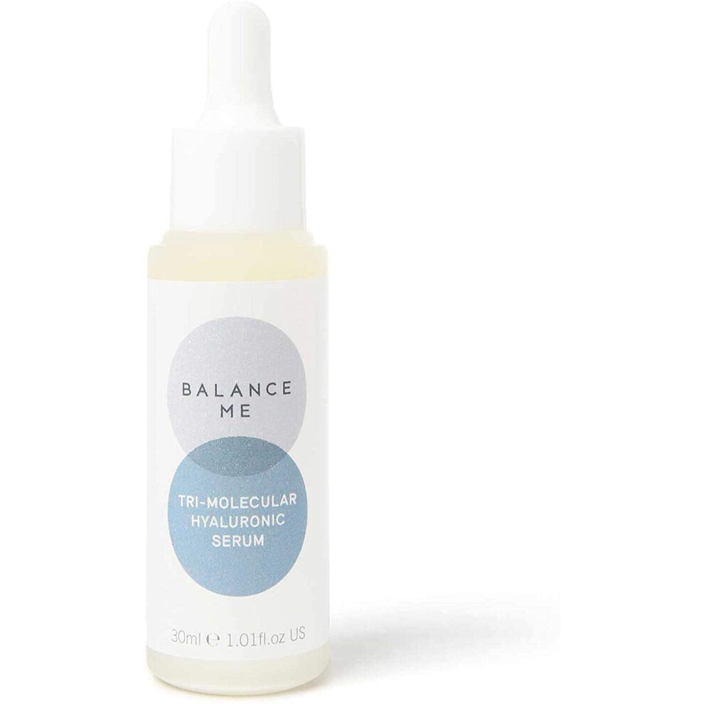 Balance Me Tri-Molecular Hyaluronic Serum  With Hyaluronic Acid & Aloe Vera  Plumps & Hydrates  Anti-Ageing Face Serum  For All Skin Types