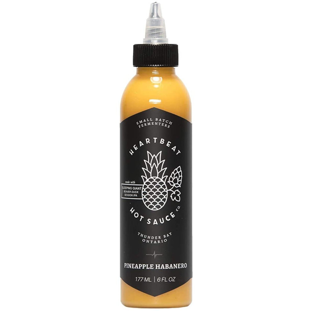 Heartbeat Hot Sauce, Pineapple Habanero, 6Oz