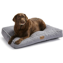 Silentnight Ultrabounce Pet Bed - Large Dog Bed Pillow - Grey Cat Bed with Machine Washable Cover, Non-Slip Base