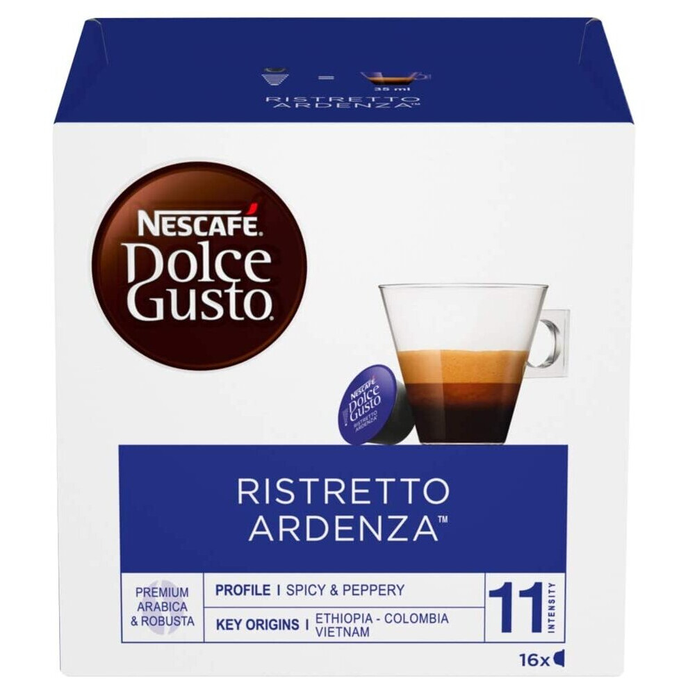 Nescafe Dolce Gusto Ristretto Ardenza Coffee Pods (Pack of 3, Total 48 Capsules)