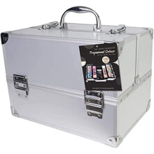 The Color Workshop - Professional Colour - Fashion Train Case with Complete Professional Makeup Kit for Eyes, Face, Nails and Lips - Makeup Gift Set f