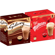 Galaxy & Maltesers Hot Chocolate - Double Box Variety Pack - 8 Pods of Each Flavour - Dolce Gusto Compatible Pods