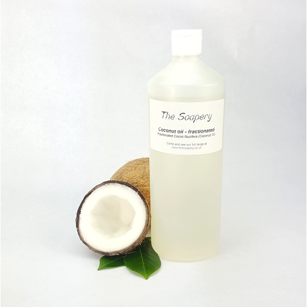 Thesoapery Fractionated Coconut Oil 1 Litre - 100% Pure And Natural Carrier Oil For Skin And Hair Treatments