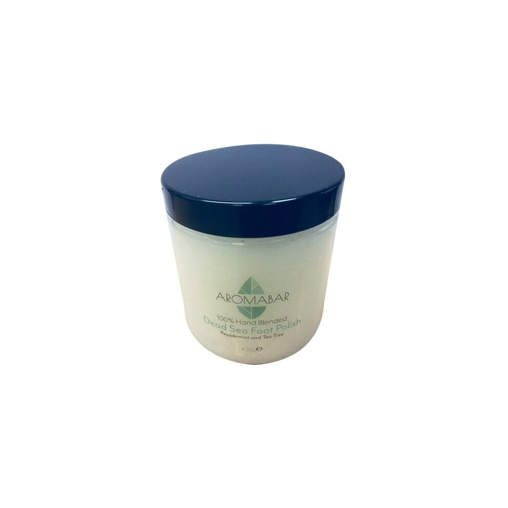 Aromabar Black Dead Sea Salt & Coconut Oil Foot Polish Scrub 400G With Peppermint & Tea Tree