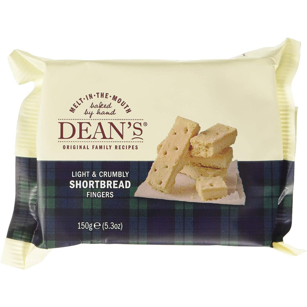 Dean's of Huntly Shortbread Fingers - Original Family Recipe Melt in The Mouth Shortbread Slowly Hand Baked Light & Crumbly Texture Tea Time Favourite