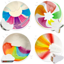 Zimpli Kids Special Effect Bath Bombs Bundle, Rocket, Cloud Rainbow, Star & Moon Baff Bombz, Vegan & Cruelty Free, Mixed, 4 Count