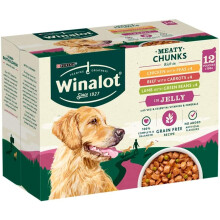 Winalot Dog Food Pouches Mixed in Jelly, 12 x 100 g