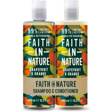 Faith in Nature Natural Grapefruit & Orange Shampoo & Conditioner Set, Invigorating Vegan & Cruelty Free, Parabens and SLS Free, for Normal to Oily Ha