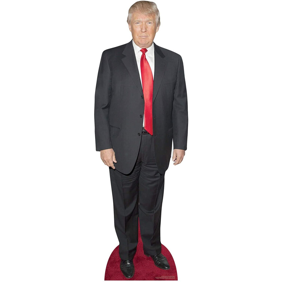 STAR CUTOUTS SC1951 Donald Trump Lifesize Cardboard Cutout Tie Red Carpet 186cm Tall, Multicolour