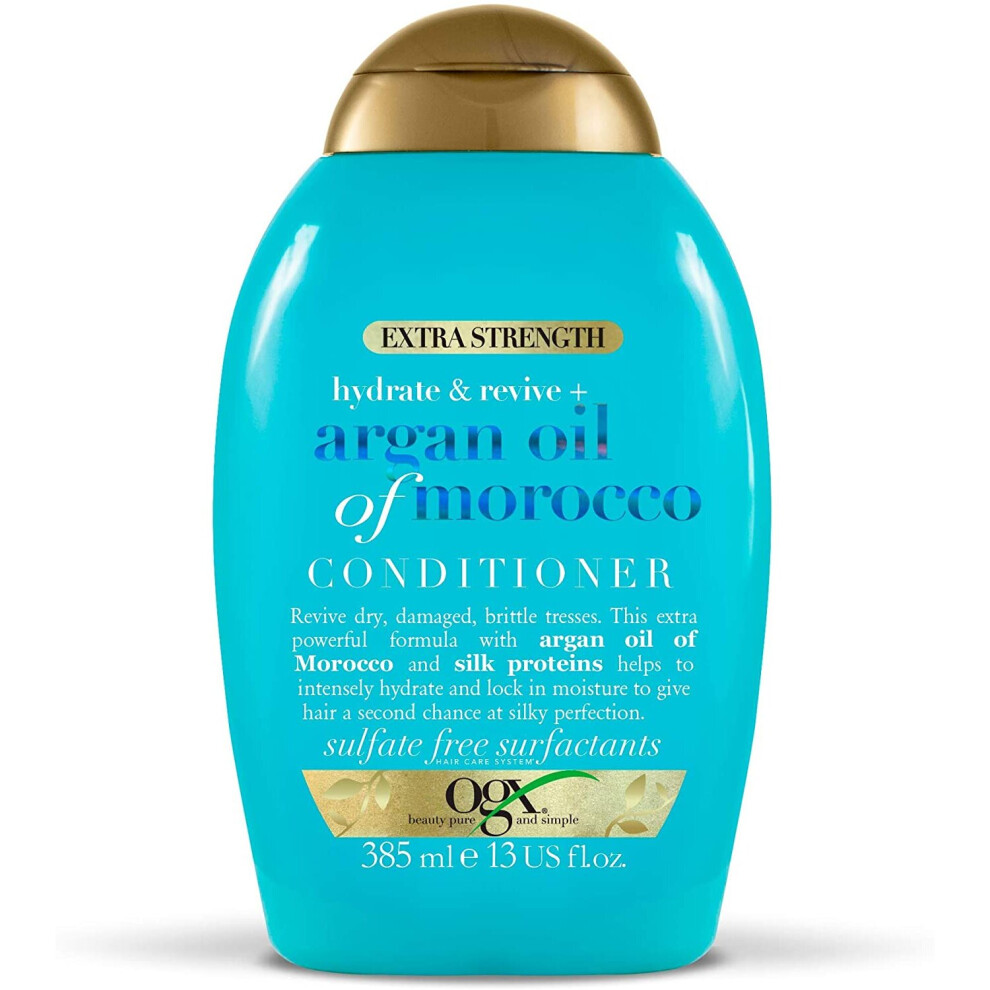 OGX Argan Oil of Morocco Conditioner for Dry Damaged Hair, Extra Strength, 385 ml