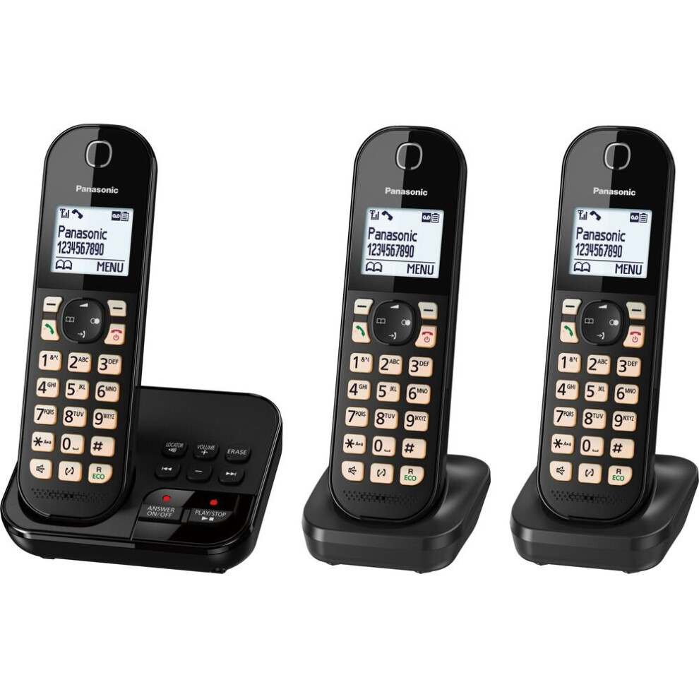 Products PANASONIC KX-TGC463EB Cordless Phone - Triple Handsets