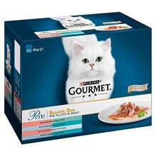 Gourmet Perle Seaside Duo Adult Cat Food Pouches, 12 x 85g