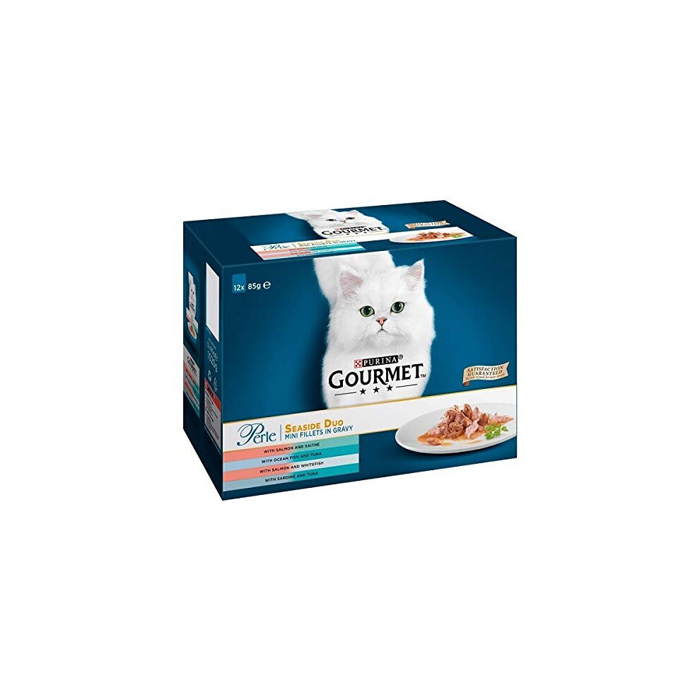 Purina Gourmet Perle Seaside Duo Adult Cat Food Pouches, 12 X 85G