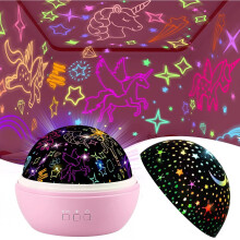 Unicorn Toys for 1-9 Year Old Girls,Star Projector Night Light for Kids Toys for 3-8 Year Old Girls 2 in 1 Cute Toys Christmas Birthday Gifts for Age