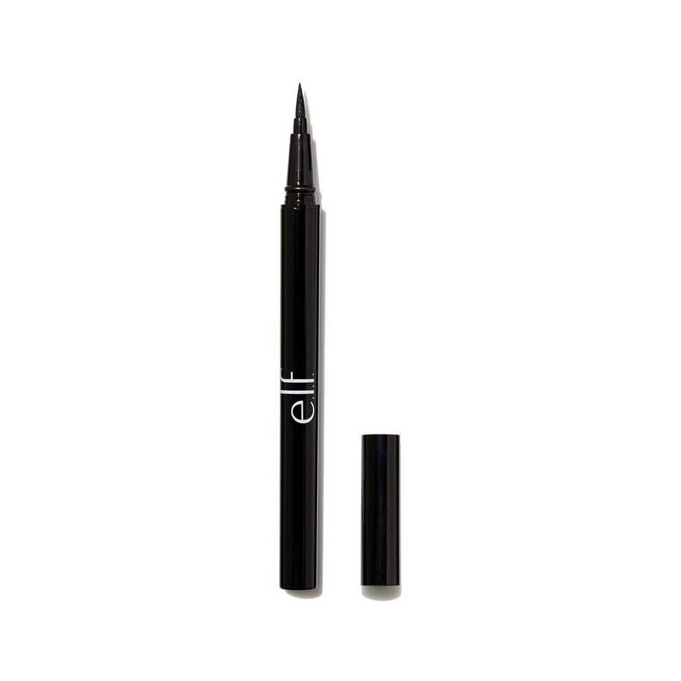 e.l.f. H2O Proof Eyeliner Pen, Felt Tip, Waterproof Liquid Formula, Jet Black, 0.02 Fl Oz (0.7mL)