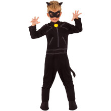 Rubie's Official Miraculous Ladybug, Cat Noir Childs Costume and Eye mask, Superhero