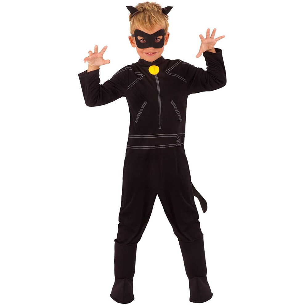 Rubies Rubie's Official Miraculous Ladybug, Cat Noir Childs Costume And Eye Mask, Superhero Black