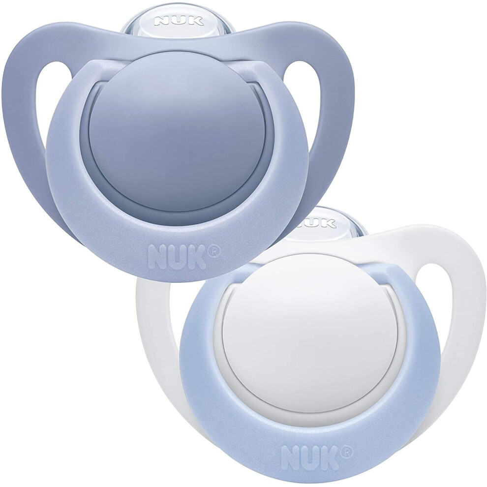 NUK Genius Set of 2 Dummies for Boys, Size 0