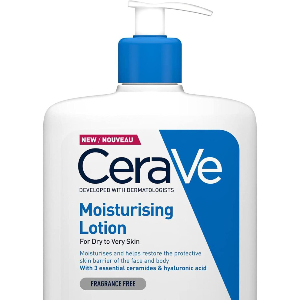 CeraVe Moisturising Lotion | 1L| Daily Face & Body Moisturiser for Dry to Very Dry Skin