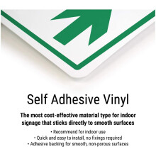VSafety Fire Exit Keep Clear Mandatory Sign - Square - 200mm x 200mm - Self Adhesive Vinyl