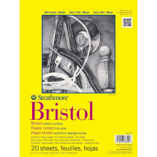 Strathmore Bristol Vellum Paper Pad 9"X12"-20 Sheets