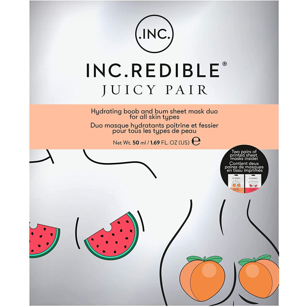INC.redible Juicy Pair Boob and Bum Mask Duo, 50 ml