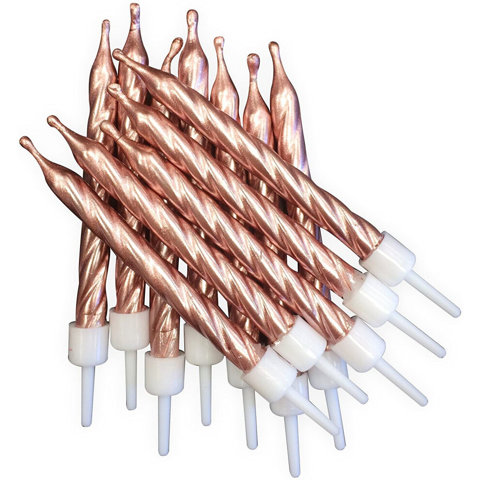 Anniversary House Metallic Candles Rose Gold with Holders-image-OPC-P8TCXGJ-NEW