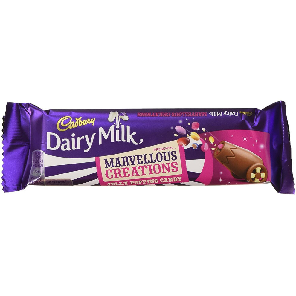 Cadbury Dairy Milk Marvellous Creations Jelly Popping Candy Bar 47 g (Pack of 24)