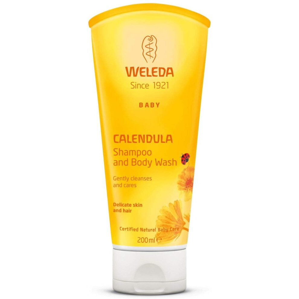 Weleda Baby Calendula Shampoo and Body Wash, 200ml