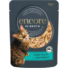 Encore Cat Food Pouch Tuna Fillet & Whitebait (16 x 70g Pouches)