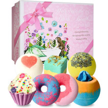 7 Natural Bath Bombs, STNTUS INNOVATIONS Bath Bombs for Women, Spa Bubble Fizzies, Luxurious Gift for Girls Kids, Beauty Gifts Set for Her on Christma