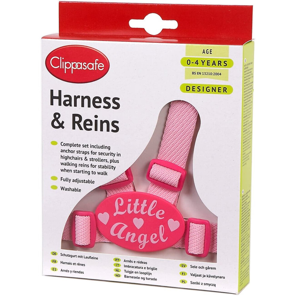 Clippasafe Easy Wash Harness & Reins (Little Angel)