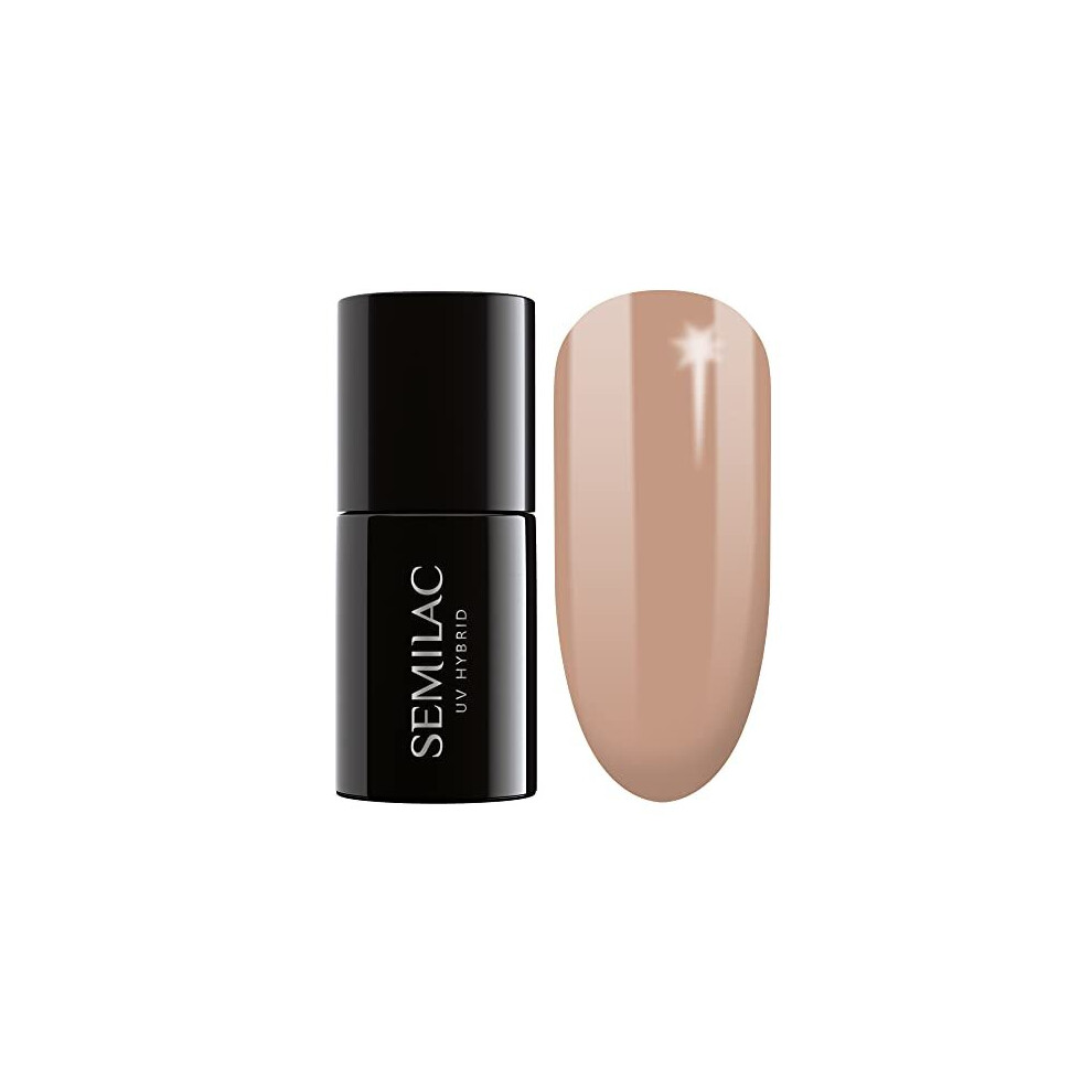 Semilac Brown Gel Nail Polish | Long Lasting And Easy To Apply | Perfect For Home & Salon Use Uv/Led Gel Nails 7Ml - 137 Cinnamon Coffee.