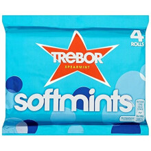 Trebor Softmints Spearmint Rolls 4 Pack, 179 g (Pack of 6)