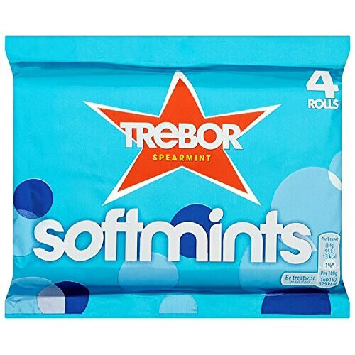 Trebor Softmints Spearmint Rolls 4 Pack, 179 g (Pack of 6)