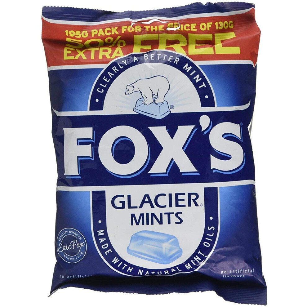 FOX'S 50 Percent Glacier Mints, 195 g