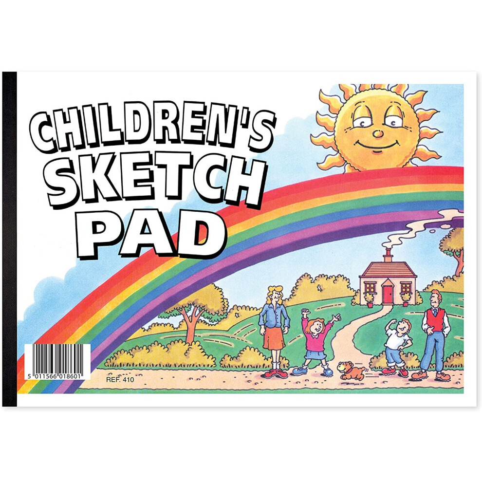 Silvine A4 Children's Sketch Pad. 40 Sheets of 80gsm Bulky Drawing Paper (210 x 297mm) 410