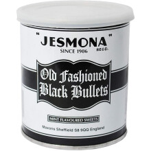 Jesmona Old Fashioned Black Bullets Mint Flavoured Sweets 250g