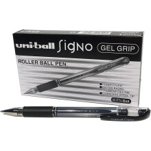 Uni-ball 751081000 UM151S SigNo Gel Rollerball Comfort Grip 0.7mm Tip 0.5mm Line Black (Pack of 12)