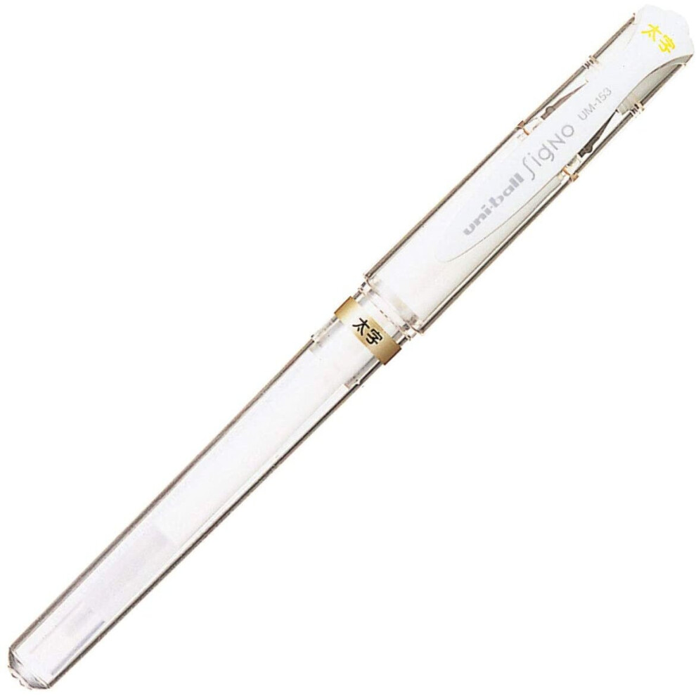 uni-ball 64538 Signo UM-153 Broad Rollerball Pen - White