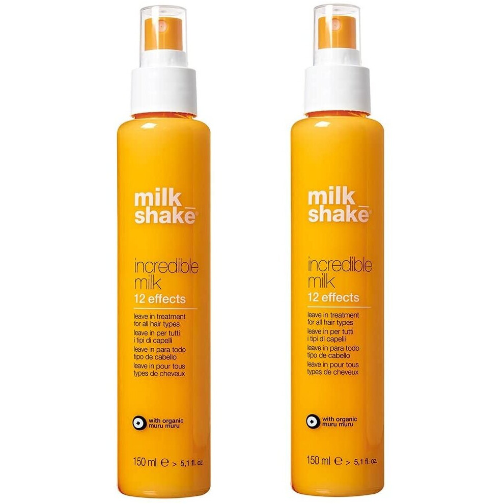Milk Shake Incredible Milk 12 Effects Duo Pack 2 x 150 ml Professional Anti-Frizz Anti-Split Ends Spray Treatment 12 Effects, 300 ml