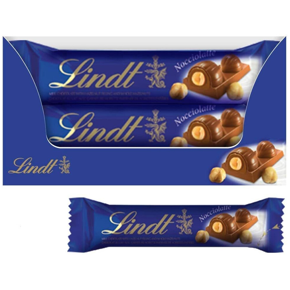 Lindt Noccio Latte Milk Chocolate and Hazelnut Bar, 40 g, Pack of 18