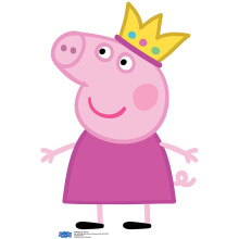 Star Cutouts Official SC959 Crown Mini Cardboard Cutout Peppa Pig Party 90cm Tall, Multicolour