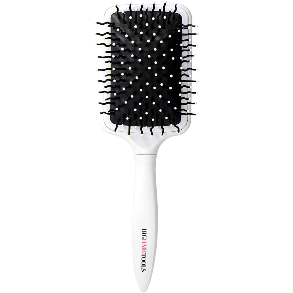 Big Hair Tools XL Size Paddle Brush, White, 1 Count