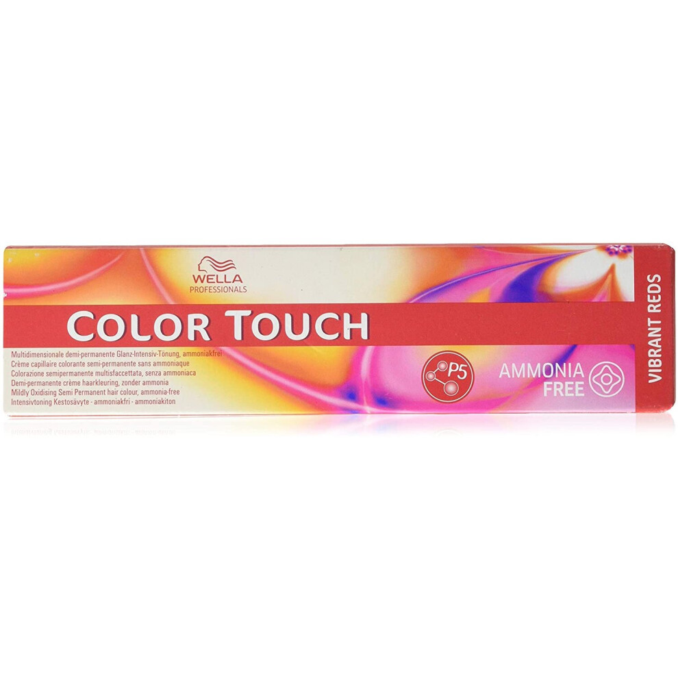 Wella Colour Touch Demi-Permanent Hair Colour, No. 55/54 Light Intensive Mahogany-Red 60 Ml Brown